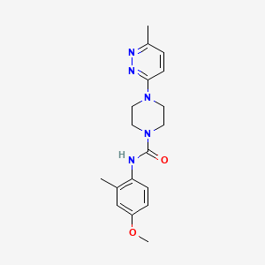 molecular formula C18H23N5O2 B3011074 N-(4-methoxy-2-methylphenyl)-4-(6-methylpyridazin-3-yl)piperazine-1-carboxamide CAS No. 1171173-42-4
