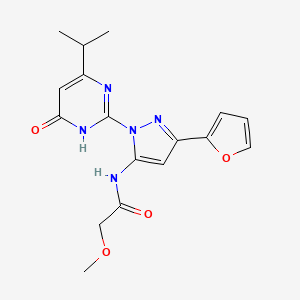N-(3-(furan-2-yl)-1-(4-isopropyl-6-oxo-1,6-dihydropyrimidin-2-yl)-1H-pyrazol-5-yl)-2-methoxyacetamide