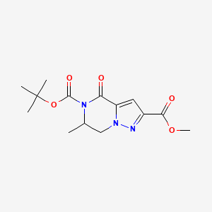 5-tert-Butyl 2-methyl 6-methyl-4-oxo-6,7-dihydropyrazolo[1,5-a]pyrazine-2,5(4H)-dicarboxylate