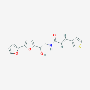 molecular formula C17H15NO4S B3011150 (2E)-N-(2-{[2,2'-bifuran]-5-yl}-2-hydroxyethyl)-3-(thiophen-3-yl)prop-2-enamide CAS No. 2321335-35-5