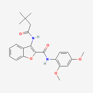 molecular formula C23H26N2O5 B3011190 N-(2,4-dimethoxyphenyl)-3-(3,3-dimethylbutanamido)benzofuran-2-carboxamide CAS No. 887216-46-8