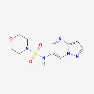molecular formula C10H13N5O3S B3011206 N-(pyrazolo[1,5-a]pyrimidin-6-yl)morpholine-4-sulfonamide CAS No. 2034475-47-1