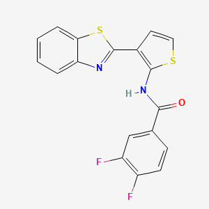 molecular formula C18H10F2N2OS2 B3011216 N-[3-(1,3-benzothiazol-2-yl)thiophen-2-yl]-3,4-difluorobenzamide CAS No. 1172073-19-6