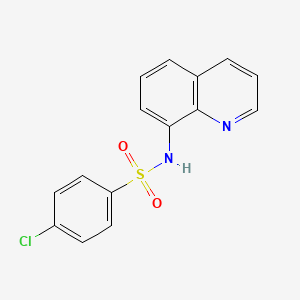 molecular formula C15H11ClN2O2S B3011224 4-chloro-N-(quinolin-8-yl)benzene-1-sulfonamide CAS No. 33757-64-1