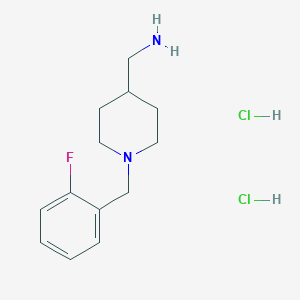 molecular formula C13H21Cl2FN2 B3011235 [1-(2-Fluorobenzyl)piperidin-4-yl]methanamine dihydrochloride CAS No. 1286263-51-1