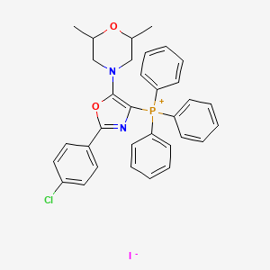 molecular formula C33H31ClIN2O2P B3011240 [2-(4-Chlorophenyl)-5-(2,6-dimethylmorpholino)-1,3-oxazol-4-yl](triphenyl)phosphonium iodide CAS No. 475199-00-9