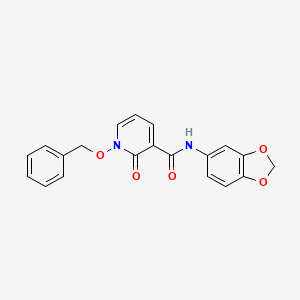 molecular formula C20H16N2O5 B3011277 N-(2H-1,3-benzodioxol-5-yl)-1-(benzyloxy)-2-oxo-1,2-dihydropyridine-3-carboxamide CAS No. 852365-17-4