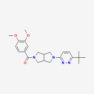 molecular formula C23H30N4O3 B3011289 3-Tert-butyl-6-[5-(3,4-dimethoxybenzoyl)-octahydropyrrolo[3,4-c]pyrrol-2-yl]pyridazine CAS No. 2415564-80-4