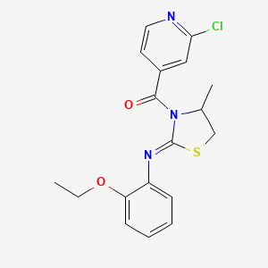 3-(2-chloropyridine-4-carbonyl)-N-(2-ethoxyphenyl)-4-methyl-1,3-thiazolidin-2-imine