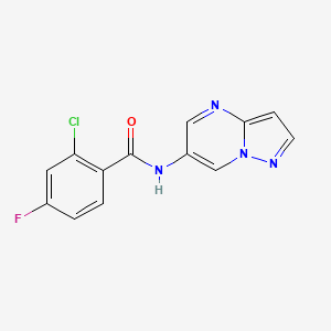 2-chloro-4-fluoro-N-(pyrazolo[1,5-a]pyrimidin-6-yl)benzamide