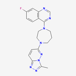 7-Fluoro-4-[4-(3-methyl-[1,2,4]triazolo[4,3-b]pyridazin-6-yl)-1,4-diazepan-1-yl]quinazoline