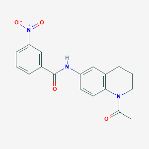 molecular formula C18H17N3O4 B3011323 N-(1-acetyl-1,2,3,4-tetrahydroquinolin-6-yl)-3-nitrobenzamide CAS No. 941996-64-1