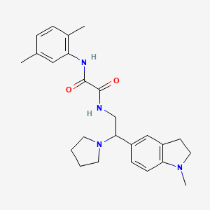N1-(2,5-dimethylphenyl)-N2-(2-(1-methylindolin-5-yl)-2-(pyrrolidin-1-yl)ethyl)oxalamide