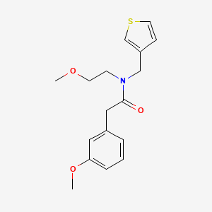 N-(2-methoxyethyl)-2-(3-methoxyphenyl)-N-(thiophen-3-ylmethyl)acetamide