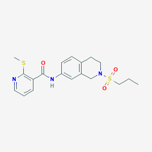 2-(methylthio)-N-(2-(propylsulfonyl)-1,2,3,4-tetrahydroisoquinolin-7-yl)nicotinamide