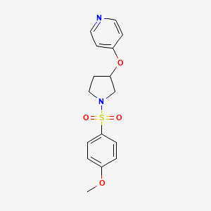 4-((1-((4-Methoxyphenyl)sulfonyl)pyrrolidin-3-yl)oxy)pyridine