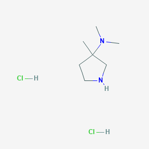 molecular formula C7H18Cl2N2 B3011345 N,N,3-Trimethylpyrrolidin-3-amine dihydrochloride CAS No. 2172503-18-1
