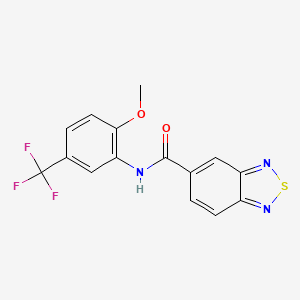 molecular formula C15H10F3N3O2S B3011349 N-[2-methoxy-5-(trifluoromethyl)phenyl]-2,1,3-benzothiadiazole-5-carboxamide CAS No. 1202971-17-2