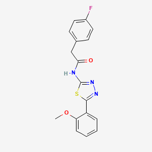 2-(4-fluorophenyl)-N-(5-(2-methoxyphenyl)-1,3,4-thiadiazol-2-yl)acetamide