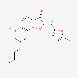 (Z)-7-((butyl(methyl)amino)methyl)-6-hydroxy-2-((5-methylfuran-2-yl)methylene)benzofuran-3(2H)-one