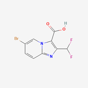 6-Bromo-2-(difluoromethyl)imidazo[1,2-a]pyridine-3-carboxylic acid