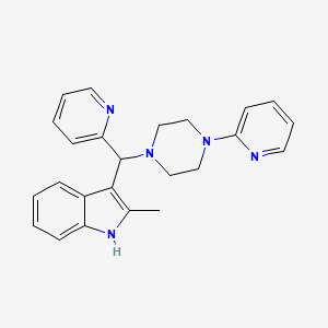2-methyl-3-(pyridin-2-yl(4-(pyridin-2-yl)piperazin-1-yl)methyl)-1H-indole