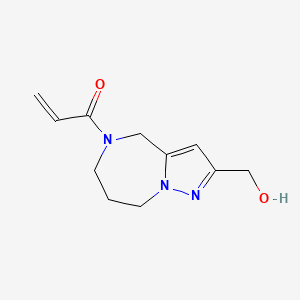 1-[2-(Hydroxymethyl)-4,6,7,8-tetrahydropyrazolo[1,5-a][1,4]diazepin-5-yl]prop-2-en-1-one