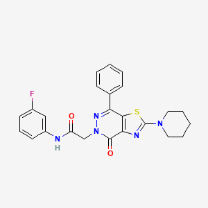 N-(3-fluorophenyl)-2-(4-oxo-7-phenyl-2-(piperidin-1-yl)thiazolo[4,5-d]pyridazin-5(4H)-yl)acetamide