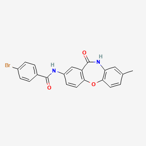4-bromo-N-(8-methyl-11-oxo-10,11-dihydrodibenzo[b,f][1,4]oxazepin-2-yl)benzamide