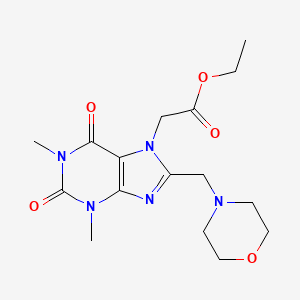 ethyl [1,3-dimethyl-8-(morpholin-4-ylmethyl)-2,6-dioxo-1,2,3,6-tetrahydro-7H-purin-7-yl]acetate