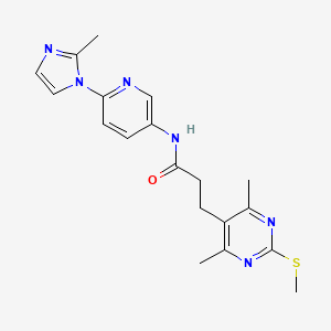 3-[4,6-dimethyl-2-(methylsulfanyl)pyrimidin-5-yl]-N-[6-(2-methyl-1H-imidazol-1-yl)pyridin-3-yl]propanamide