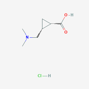 (1S,2R)-2-[(Dimethylamino)methyl]cyclopropane-1-carboxylic acid;hydrochloride