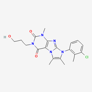 6-(3-Chloro-2-methylphenyl)-2-(3-hydroxypropyl)-4,7,8-trimethylpurino[7,8-a]imidazole-1,3-dione