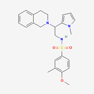 N-(2-(3,4-dihydroisoquinolin-2(1H)-yl)-2-(1-methyl-1H-pyrrol-2-yl)ethyl)-4-methoxy-3-methylbenzenesulfonamide