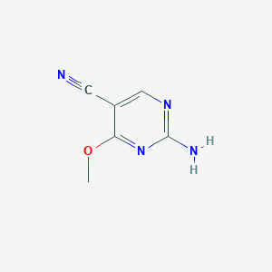 molecular formula C6H6N4O B3011420 2-Amino-4-methoxypyrimidine-5-carbonitrile CAS No. 81066-95-7