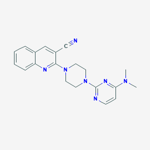 2-[4-[4-(Dimethylamino)pyrimidin-2-yl]piperazin-1-yl]quinoline-3-carbonitrile