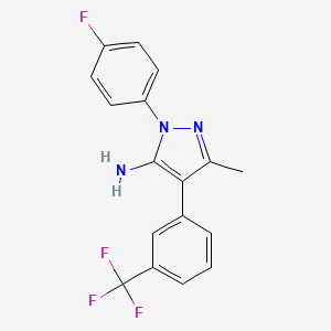 1-(4-Fluorophenyl)-3-methyl-4-[3-(trifluoromethyl)phenyl]-1H-pyrazol-5-amine