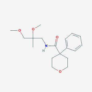 molecular formula C18H27NO4 B3011463 N-(2,3-dimethoxy-2-methylpropyl)-4-phenyloxane-4-carboxamide CAS No. 2034485-70-4