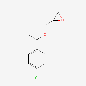 molecular formula C11H13ClO2 B3011492 2-{[1-(4-Chlorophenyl)ethoxy]methyl}oxirane CAS No. 790263-37-5