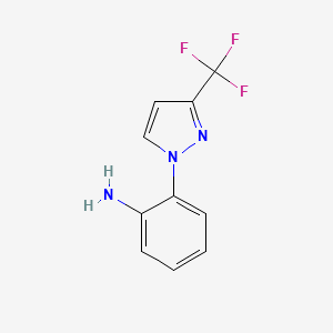 molecular formula C10H8F3N3 B3011493 2-[3-(trifluoromethyl)-1H-pyrazol-1-yl]aniline CAS No. 209180-60-9