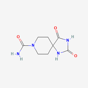 molecular formula C8H12N4O3 B3011497 2,4-Dioxo-1,3,8-triazaspiro[4.5]decane-8-carboxamide CAS No. 923249-47-2