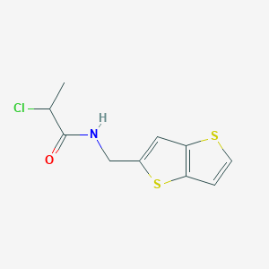 2-Chloro-N-(thieno[3,2-b]thiophen-5-ylmethyl)propanamide