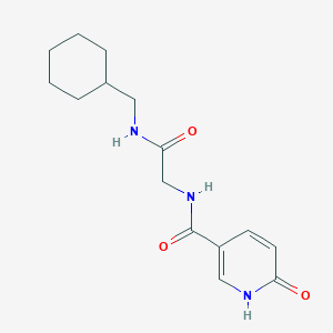 molecular formula C15H21N3O3 B3011503 N-(2-((cyclohexylmethyl)amino)-2-oxoethyl)-6-oxo-1,6-dihydropyridine-3-carboxamide CAS No. 1219903-69-1