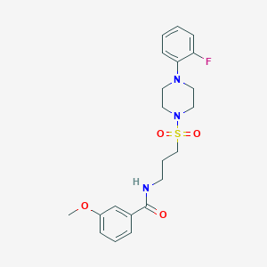 N-(3-((4-(2-fluorophenyl)piperazin-1-yl)sulfonyl)propyl)-3-methoxybenzamide