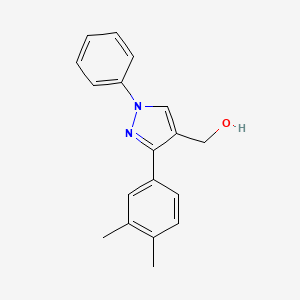 molecular formula C18H18N2O B3011509 [3-(3,4-dimethylphenyl)-1-phenyl-1H-pyrazol-4-yl]methanol CAS No. 955972-07-3