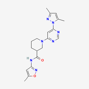1-(6-(3,5-dimethyl-1H-pyrazol-1-yl)pyrimidin-4-yl)-N-(5-methylisoxazol-3-yl)piperidine-3-carboxamide