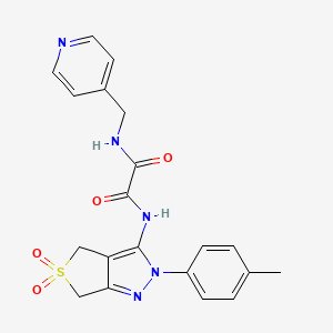 molecular formula C20H19N5O4S B3011516 N1-(5,5-dioxido-2-(p-tolyl)-4,6-dihydro-2H-thieno[3,4-c]pyrazol-3-yl)-N2-(pyridin-4-ylmethyl)oxalamide CAS No. 899751-03-2