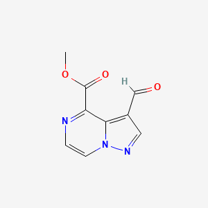 molecular formula C9H7N3O3 B3011521 Methyl 3-formylpyrazolo[1,5-a]pyrazine-4-carboxylate CAS No. 2567502-25-2