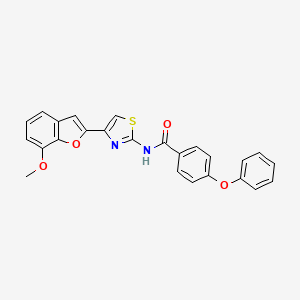 molecular formula C25H18N2O4S B3011553 N-[4-(7-methoxy-1-benzofuran-2-yl)-1,3-thiazol-2-yl]-4-phenoxybenzamide CAS No. 921567-42-2