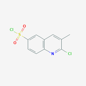 molecular formula C10H7Cl2NO2S B3011564 2-Chloro-3-methylquinoline-6-sulfonyl chloride CAS No. 1181699-76-2